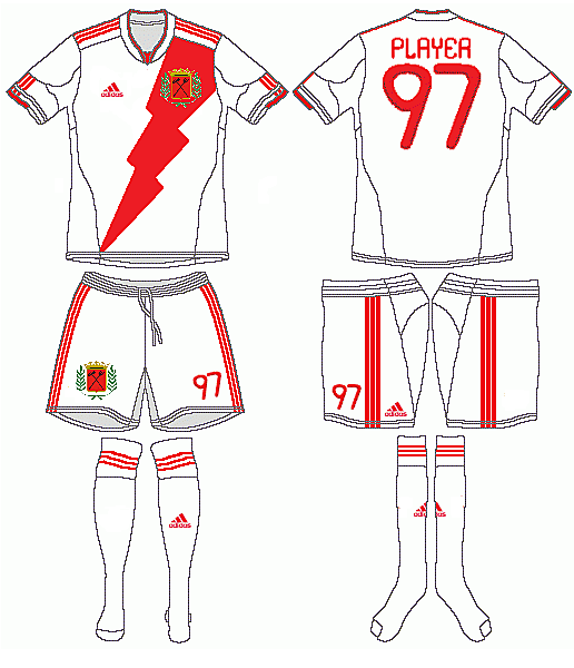 Rayo Vallecano Adidas Home Kit
