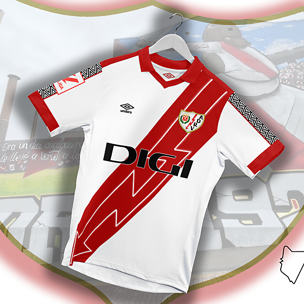 Umbro Rayo Vallecano Home 20/21 T-Shirt White