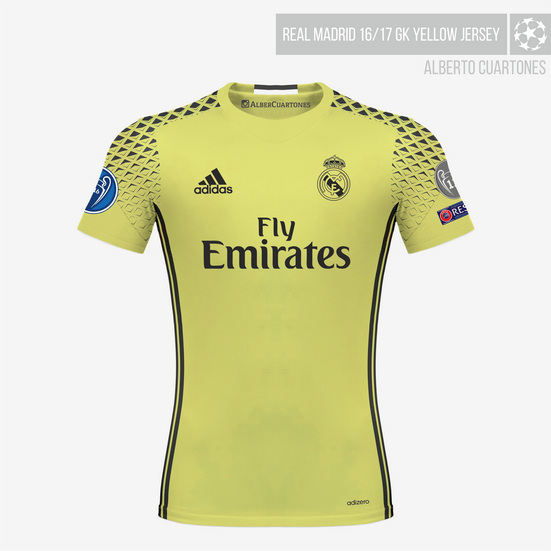 Real Madrid 16/17 Goalkeeper Yellow Jersey