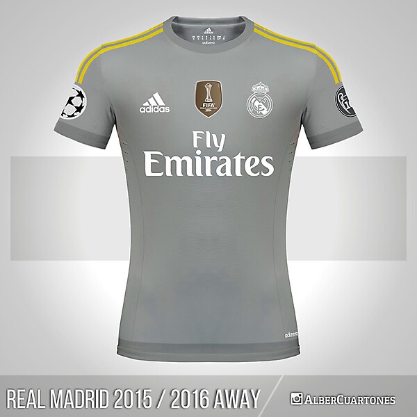 Real Madrid 2015 / 2016 Away Shirt (according to leaks)