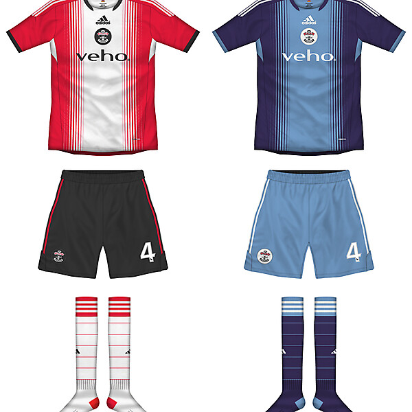 Southampton Home and Away kits