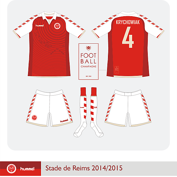 Stade de Reims Hummel Home kit 2014/2015