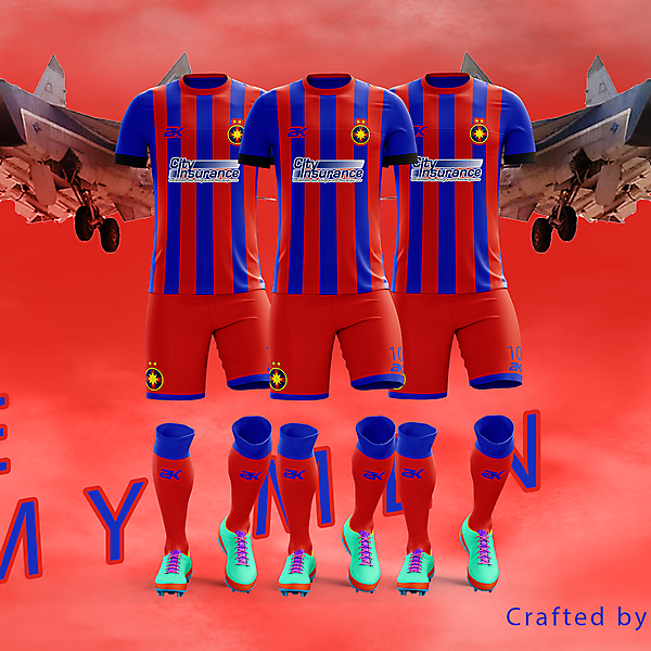 Steaua Bucharest - Home kit// Romanian Derby + Youtube video