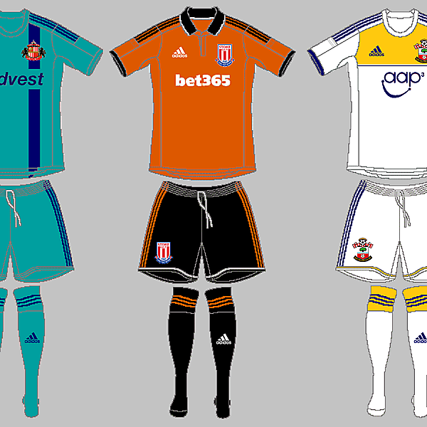 Sunderland, Stoke City & Southampton Away