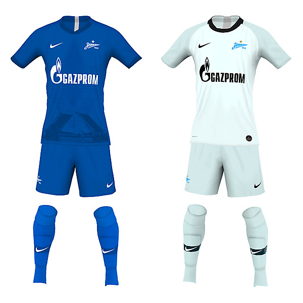 Zenit Saint-Petersburg 19/20 fantasy kits.Drawbridge,main attraction of North Capital Russia,are showing on home jersey