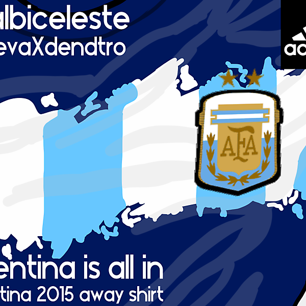 Argentina 2015 away shirt concept (zoom) #SeLlevaXDentro (It's inside)