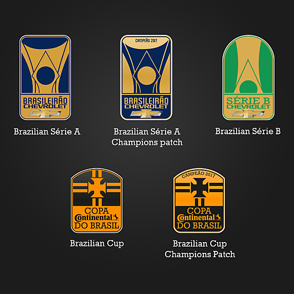 Brazilian tournaments' logos redesign