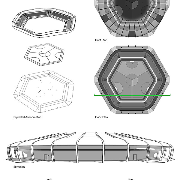 Stadium for Three Sided Football