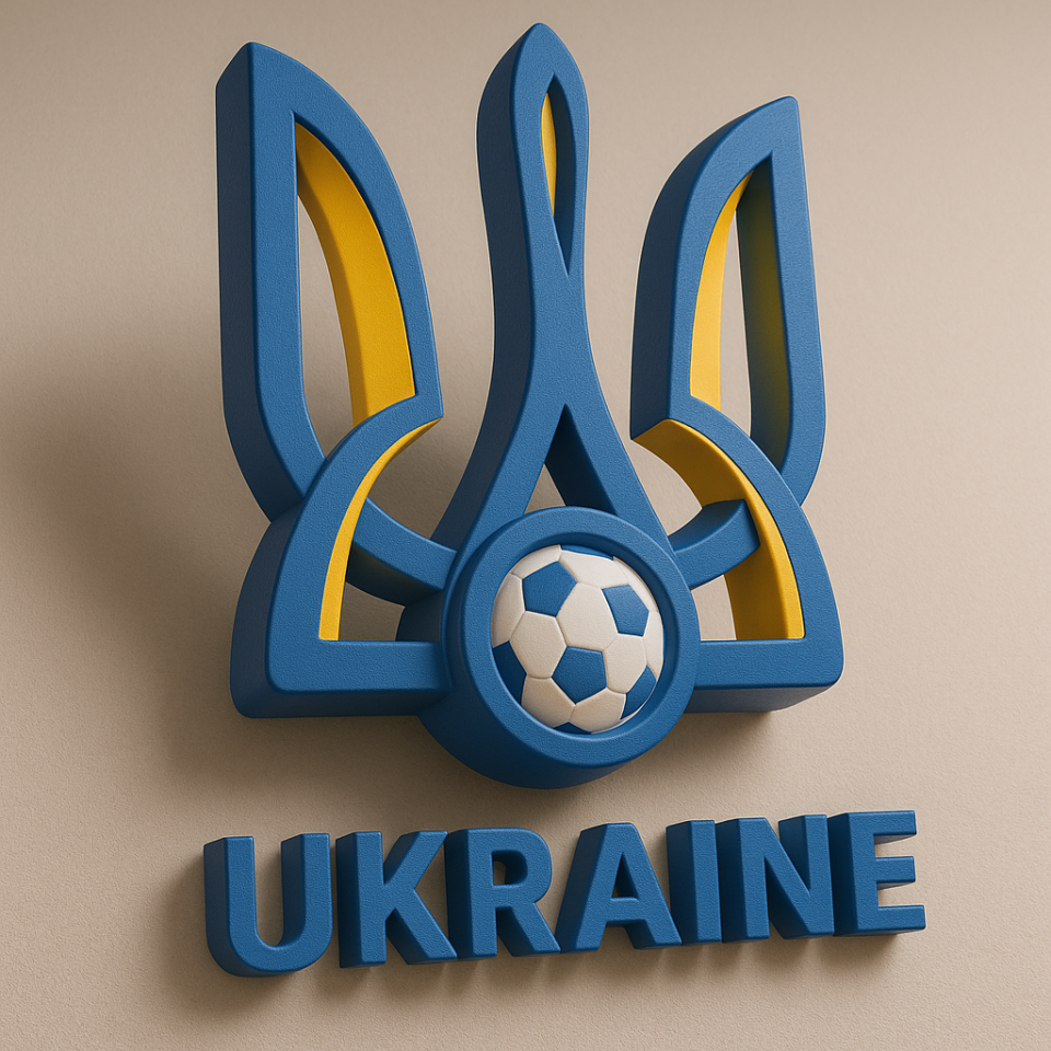 Ukraine national team logo 3D