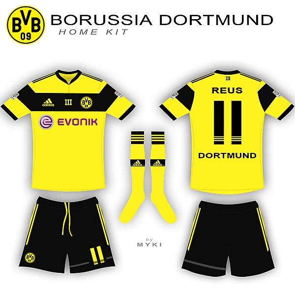 Dortmund Home Kit - Adidas