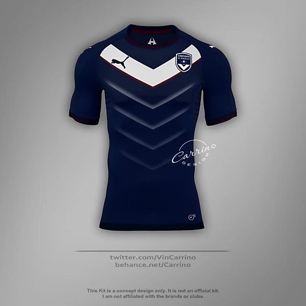 FC Girondins de Bordeaux Home Jersey | Concept Design