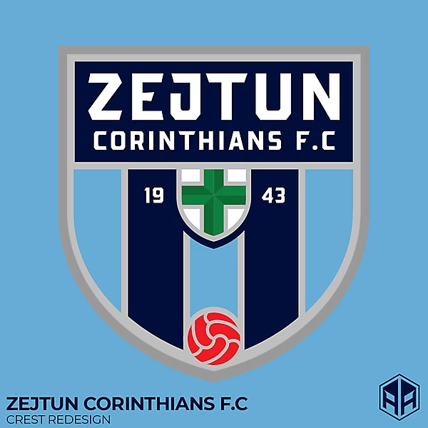 Zejtun Corinthians F.C crest redesign