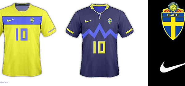 Sweden National Football Team - Nike Home and Away