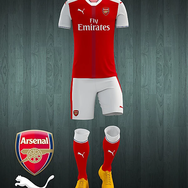Arsenal 2016-17 home kit