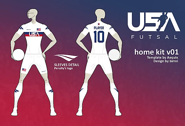 USA Futsal home kit v01 *PENALTY*