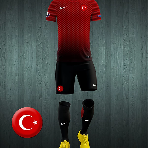 Turkey UEFA Euro 2016 home kit