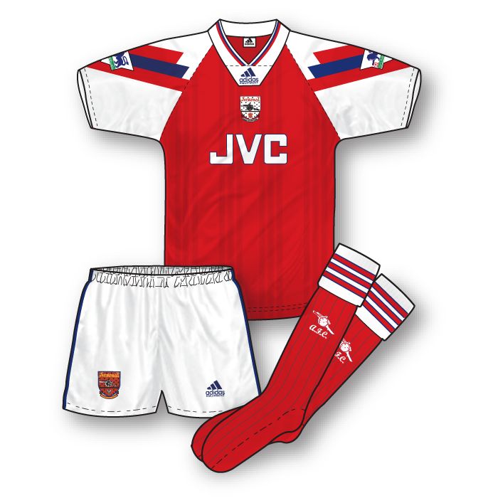 arsenal 1992 kit